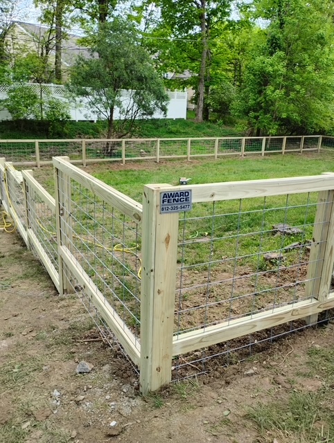 Wood-Framed Wire Fence